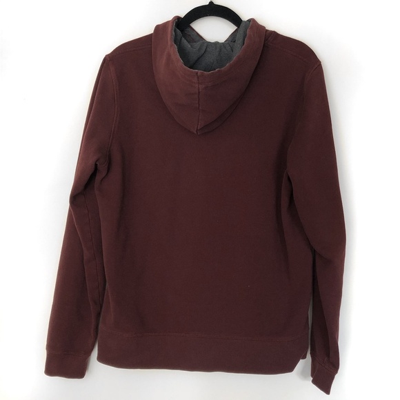 Red Hoodie Size Medium Sweatshirt Reebok Pullover Cotton Polyester - Picture 2 of 4